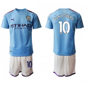 Tenue Manchester City KUN Agüero 10 Enfant Domicile 2019-2020 Maillot de Foot
